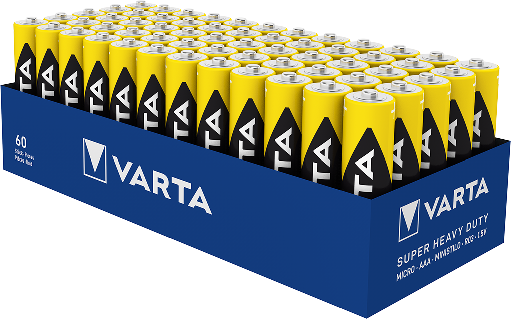 VARTA Baterie Super Heavy Duty 2 AAA LR3 mikrotužkové 2 x 30 ks fólie
