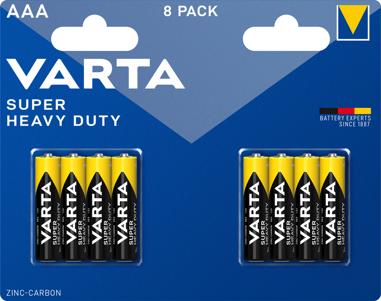 VARTA Baterie Super Heavy Duty AAA LR3 mikrotužkové 8 ks
