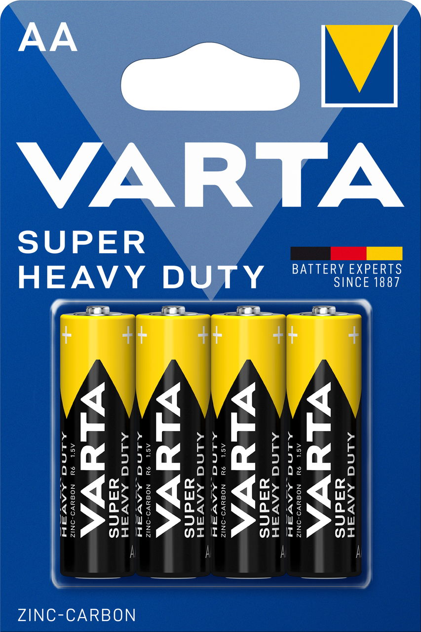 VARTA Baterie Super Heavy Duty AA Mignon LR6 tužkové 4 ks
