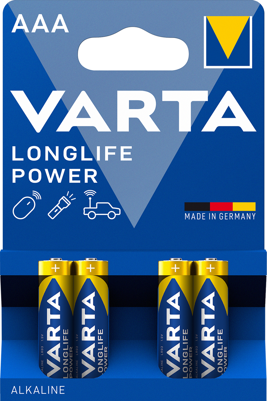 VARTA Baterie Longlife Power AAA LR3 mikrotužkové 4 ks