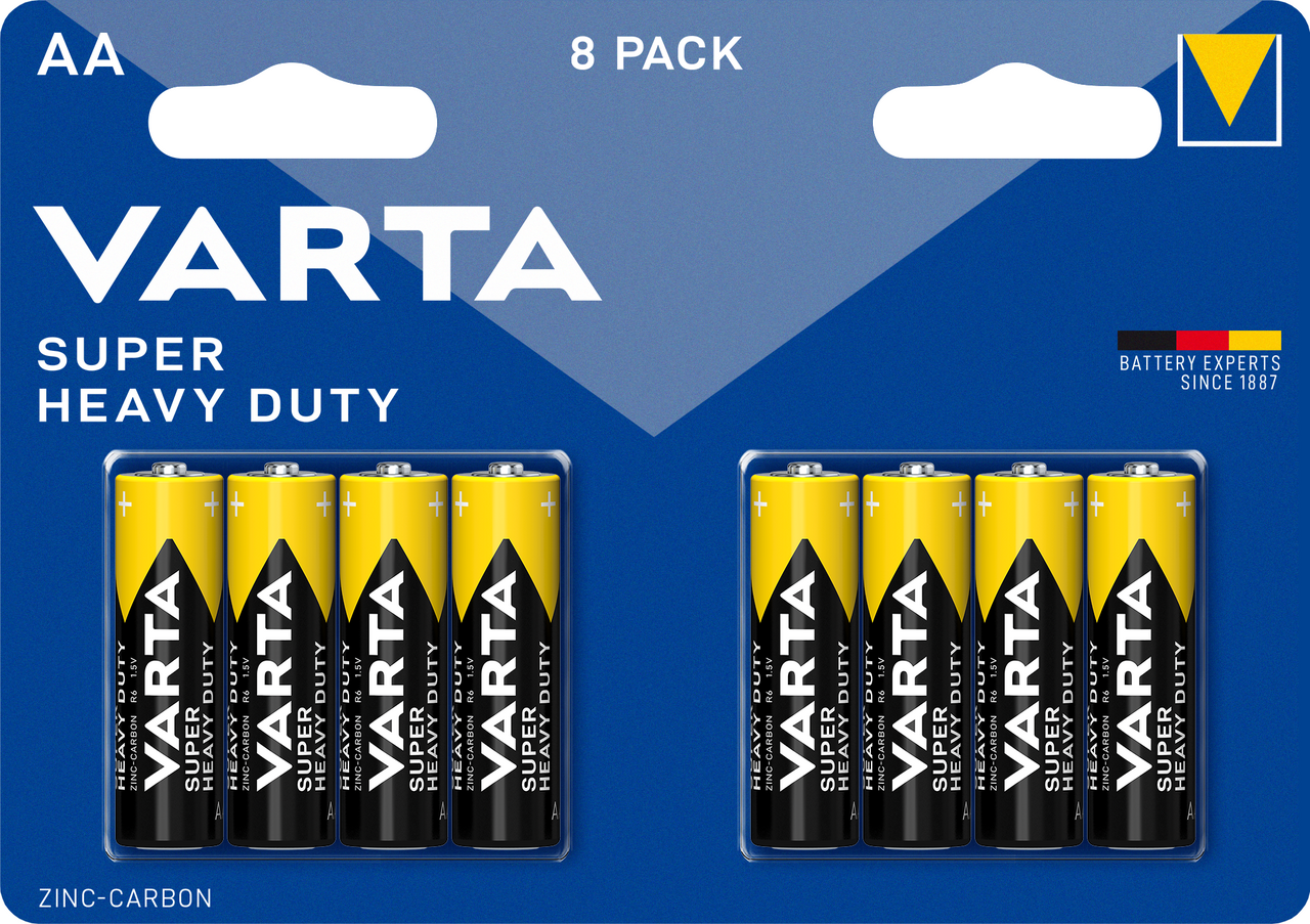 VARTA Baterie Super Heavy Duty AA Mignon LR6 tužkové 8 ks