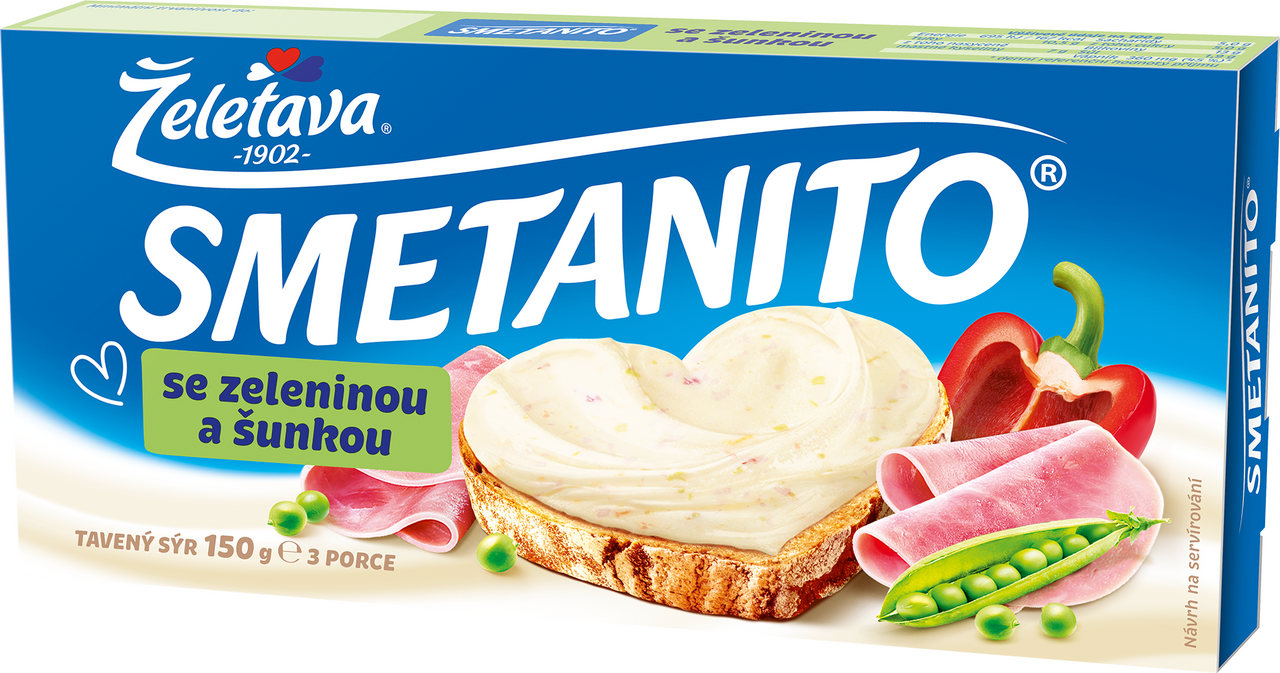 Želetava Smetanito zelenina/šunka sýr tavený chlaz. 150 g