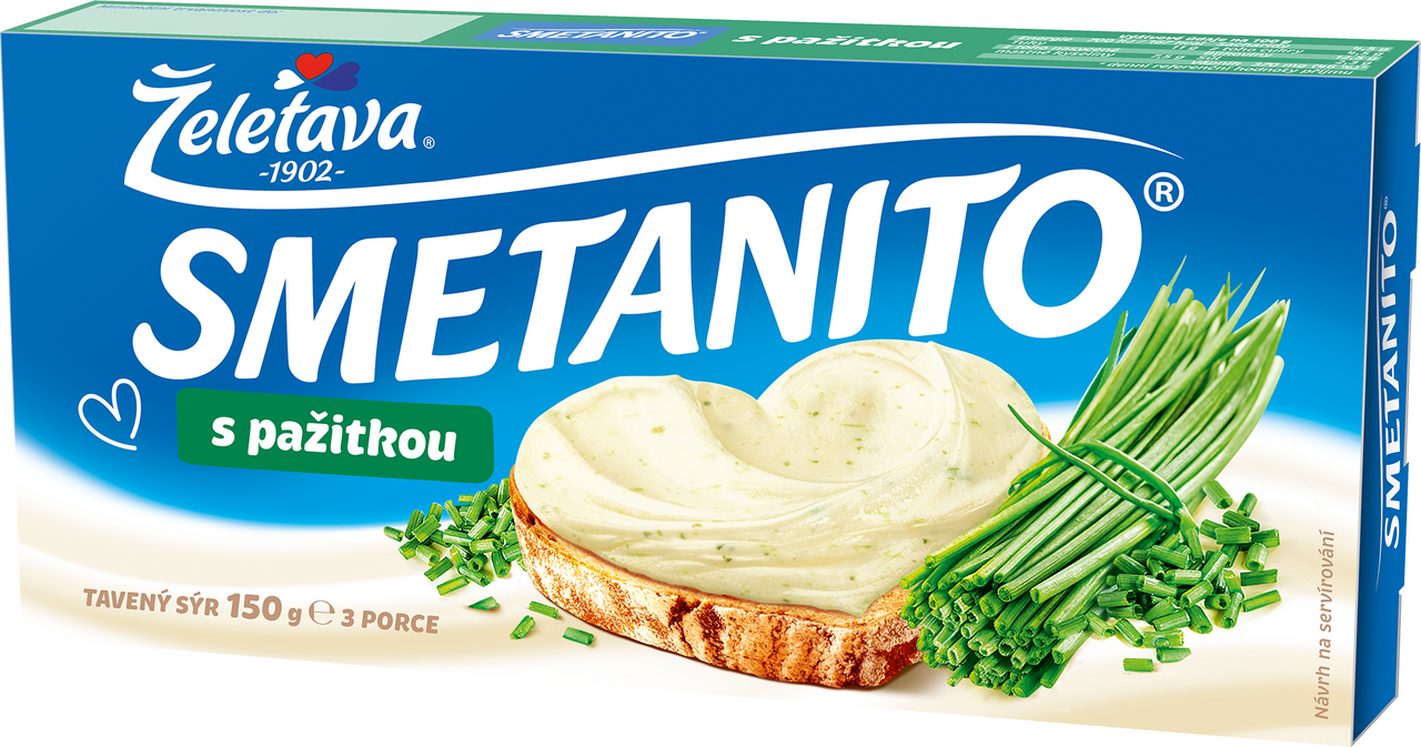 Želetava Smetanito pažitka sýr tavený chlaz. 150 g