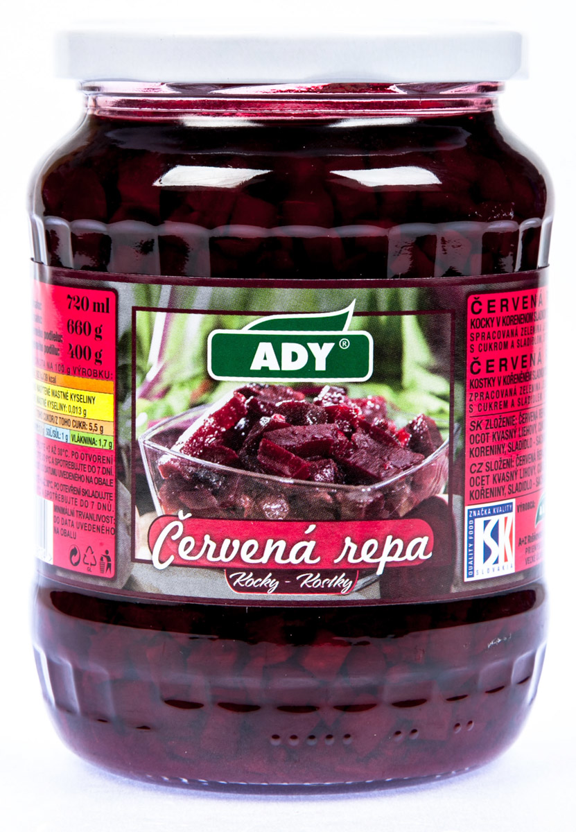 ADY Řepa červená kostky 4 x 720 ml
