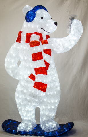 Tarrington House Světelná dekorace medvěd 450LED 120 cm 1 ks