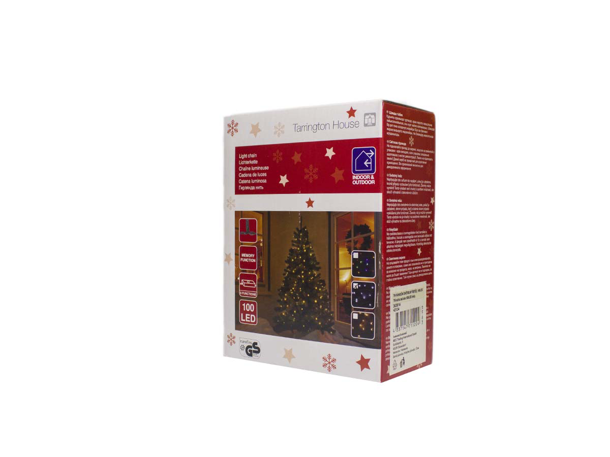 Tarrington House Řetěz světelný 100 LED transparentní kabel, bílá 1 ks