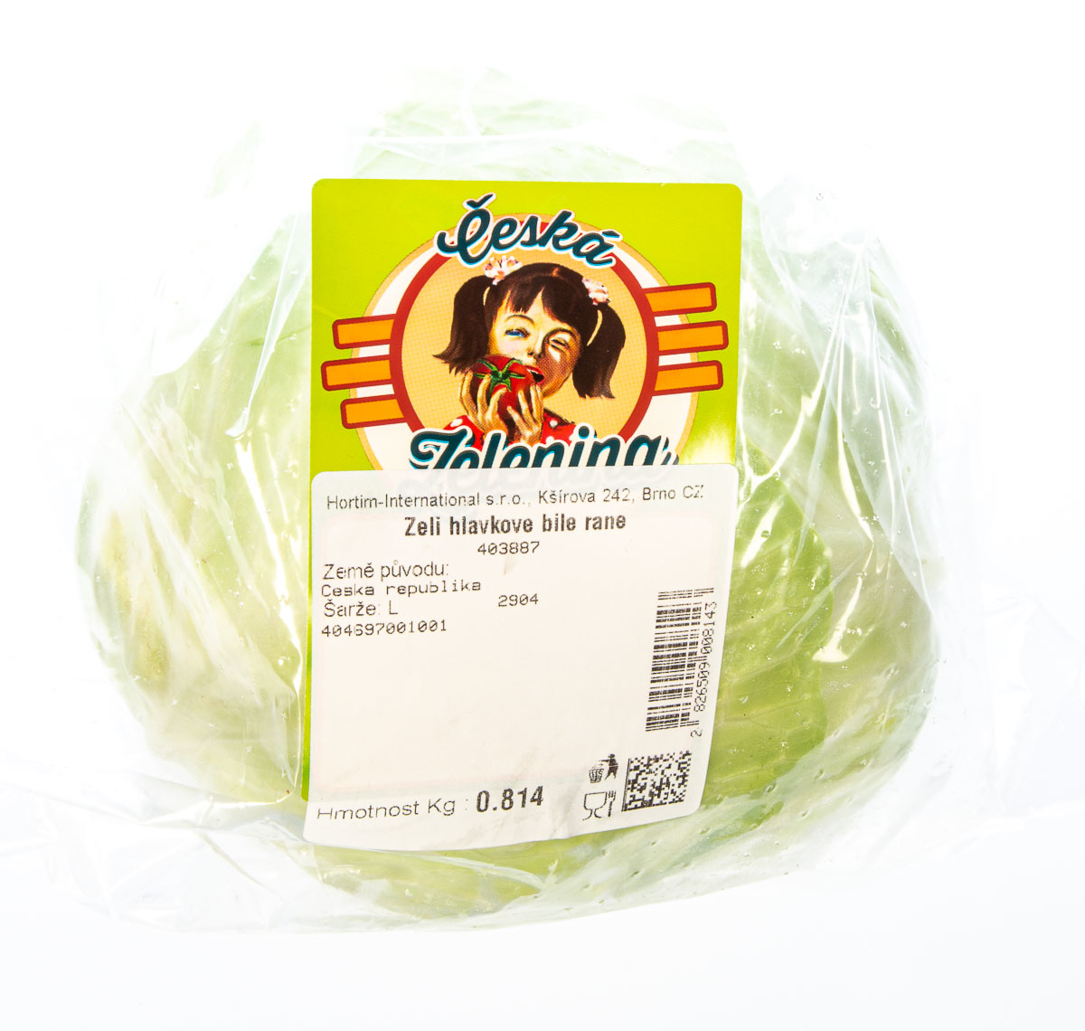 Zelí hlávkové bílé pozdní CZ čerstvé váž. cca 600 g