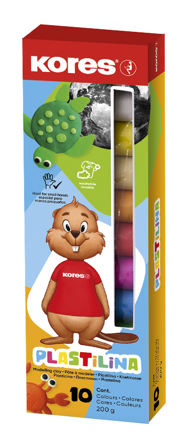 Kores Plastelína 10 barev/ 200 g 1 ks