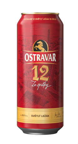 Ostravar 12° Pivo světlý ležák 24 x 500 ml plech