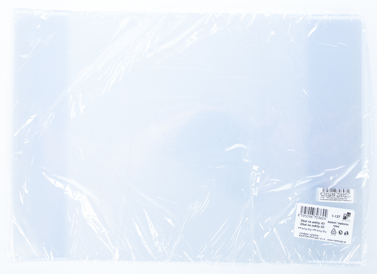 KARTON P+P Obal na sešity A5 PVC čirý  10 ks