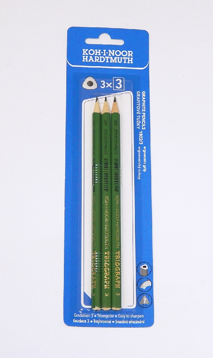 KOH-I-NOOR Tužka 3 grafitová ergo TR7 7,2mm 3 ks