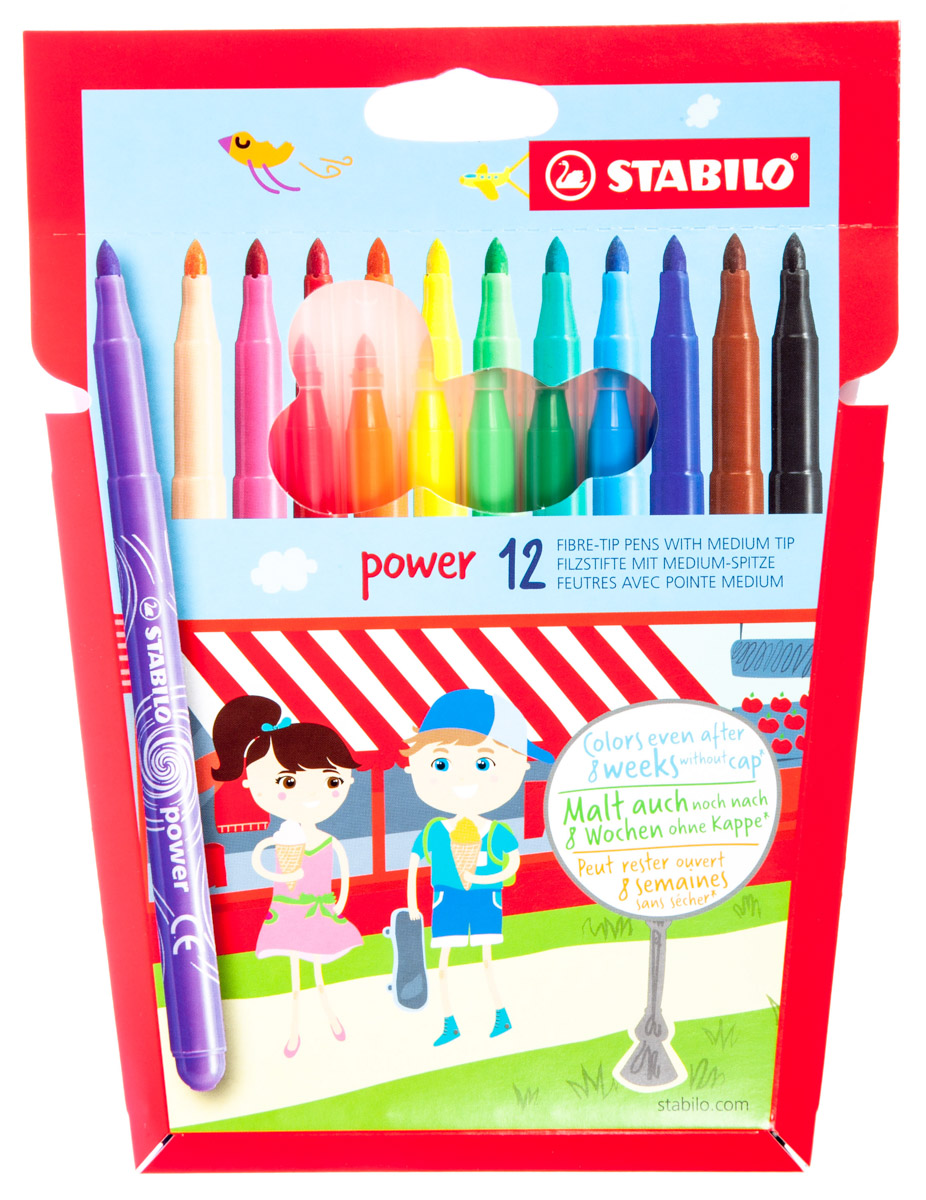 Sada popisovačů/ Fixy Stabilo Power 12 barev 1 ks