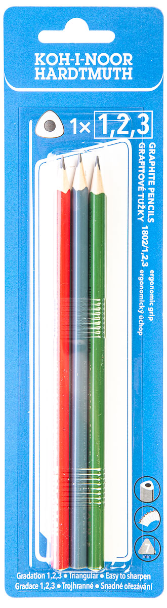 KOH-I-NOOR Tužka 1,2,3 grafitová ergo TR7 7,2mm 3 ks