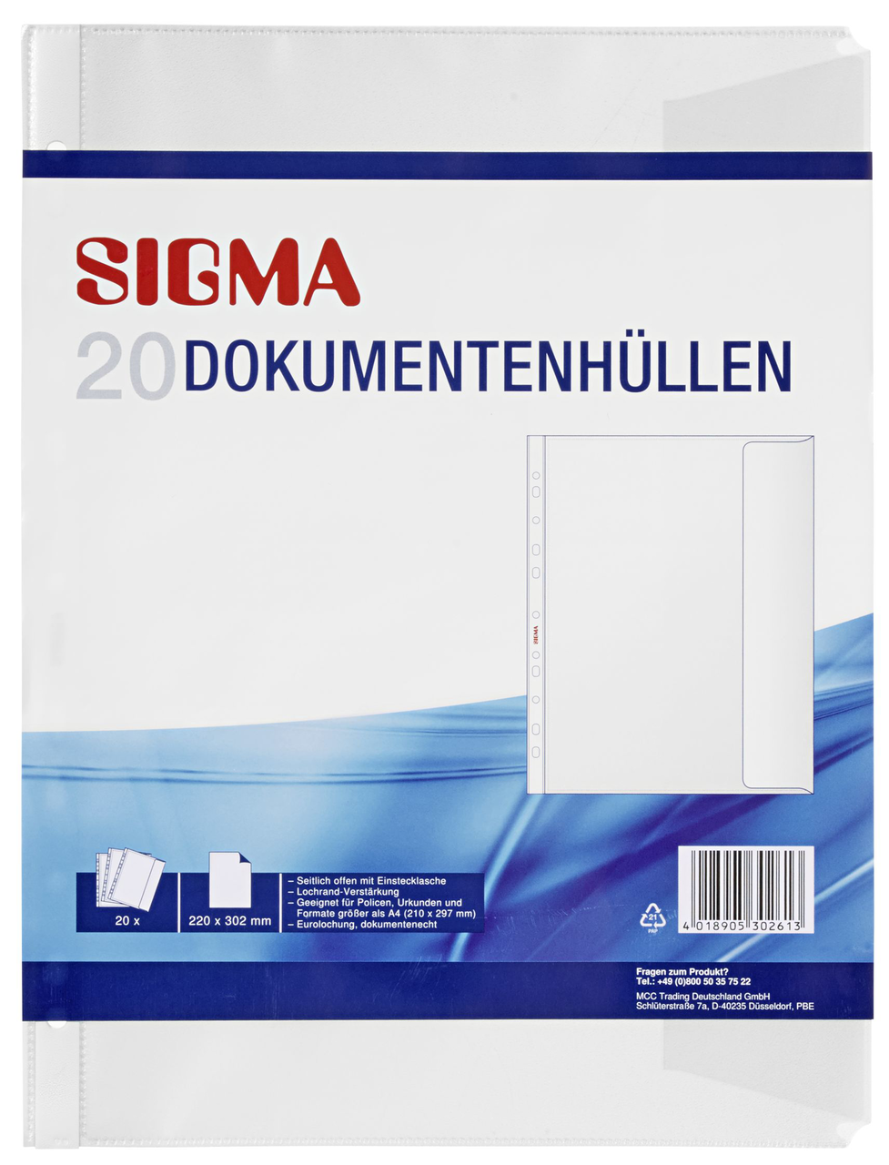 SIGMA Obal zakládací s klopou A4 120µ 25 ks