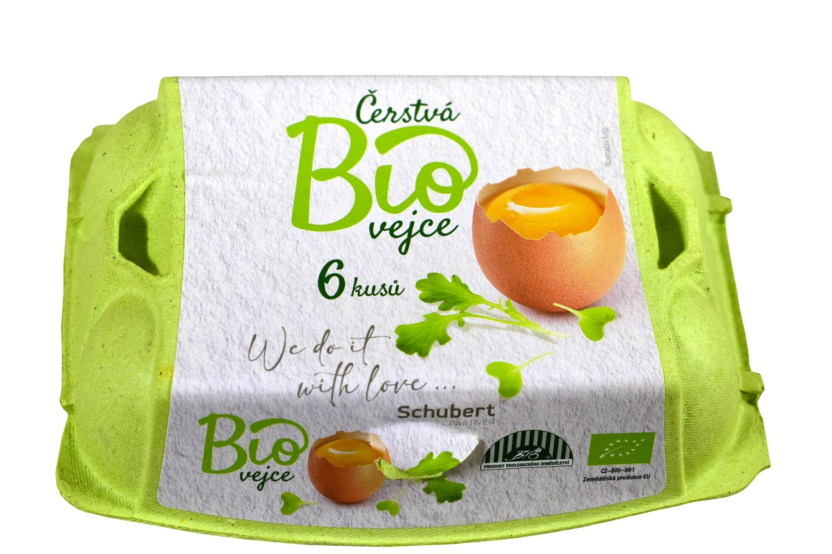 SCHUBERT Vejce čerstvá BIO CZ chlaz. 6 ks