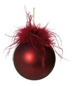 Koule s peřím 10cm mix barev 1 ks