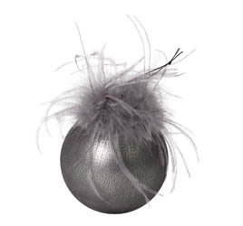 Koule s peřím modrošedá 10cm 1 ks