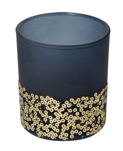 Svícen na čajovou svíčku modrá 1 ks