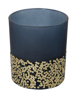 Svícen na čajovou svíčku modrá 1 ks