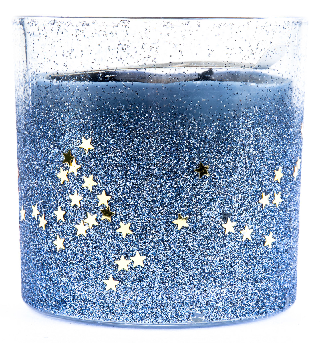 Svíčka ve skle 10cm modrá 1 ks