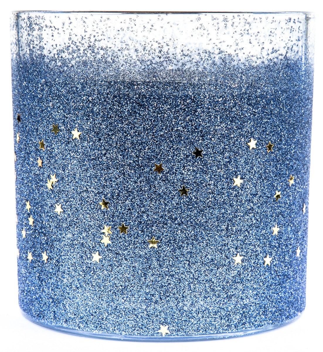 Svíčka ve skle 15 cm modrá 1 ks