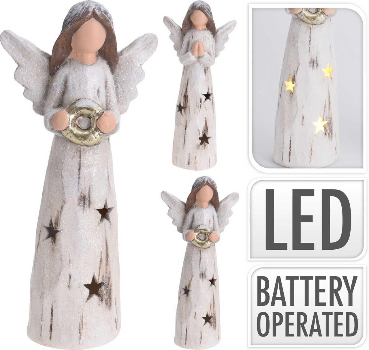 Anděl výřezy LED 32cm 2ASS 1 ks