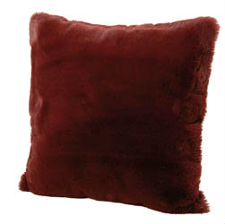 Polštář srst červený čtverec 1 ks