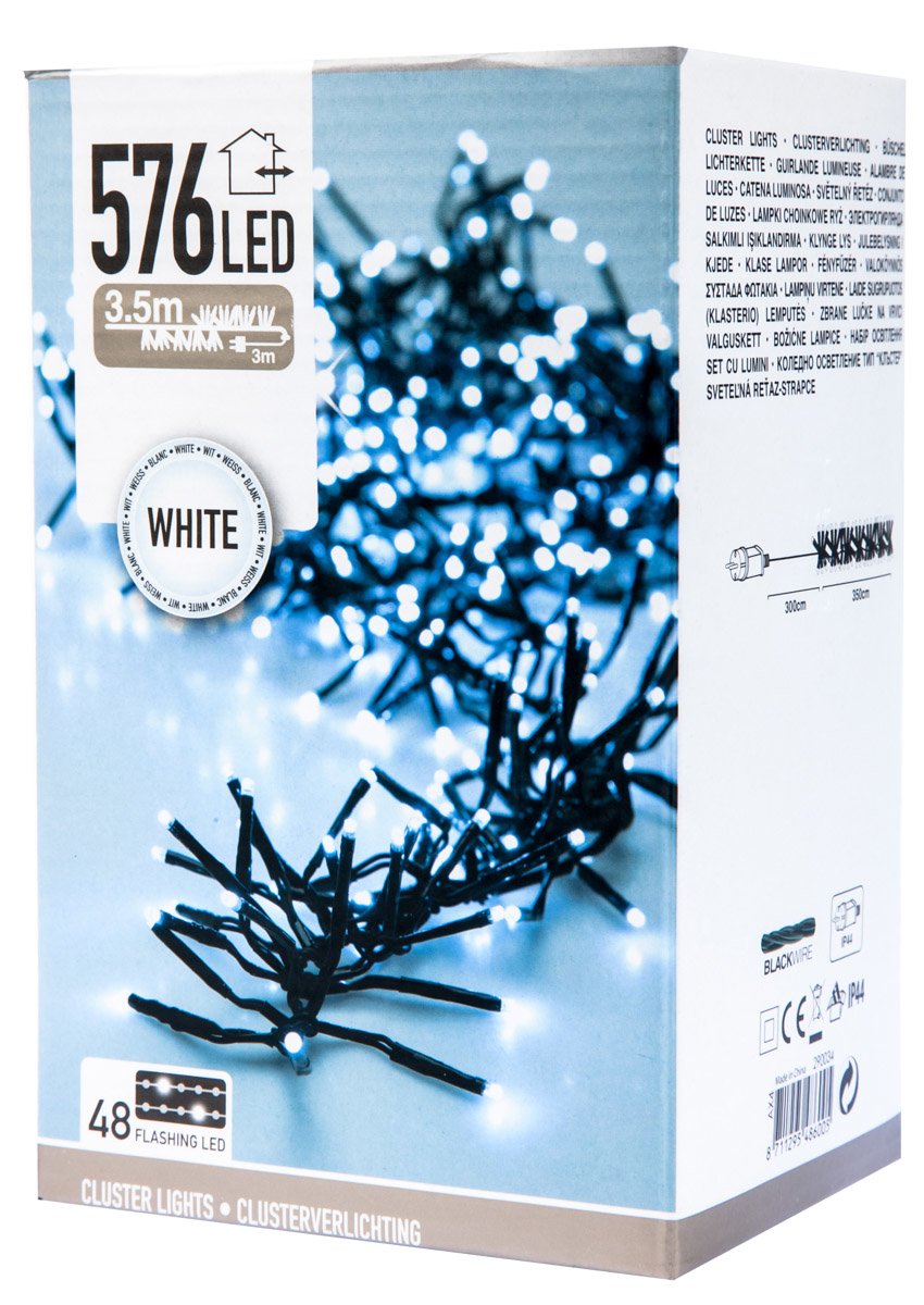 Řetěz světelný 576LED bílá 1 ks