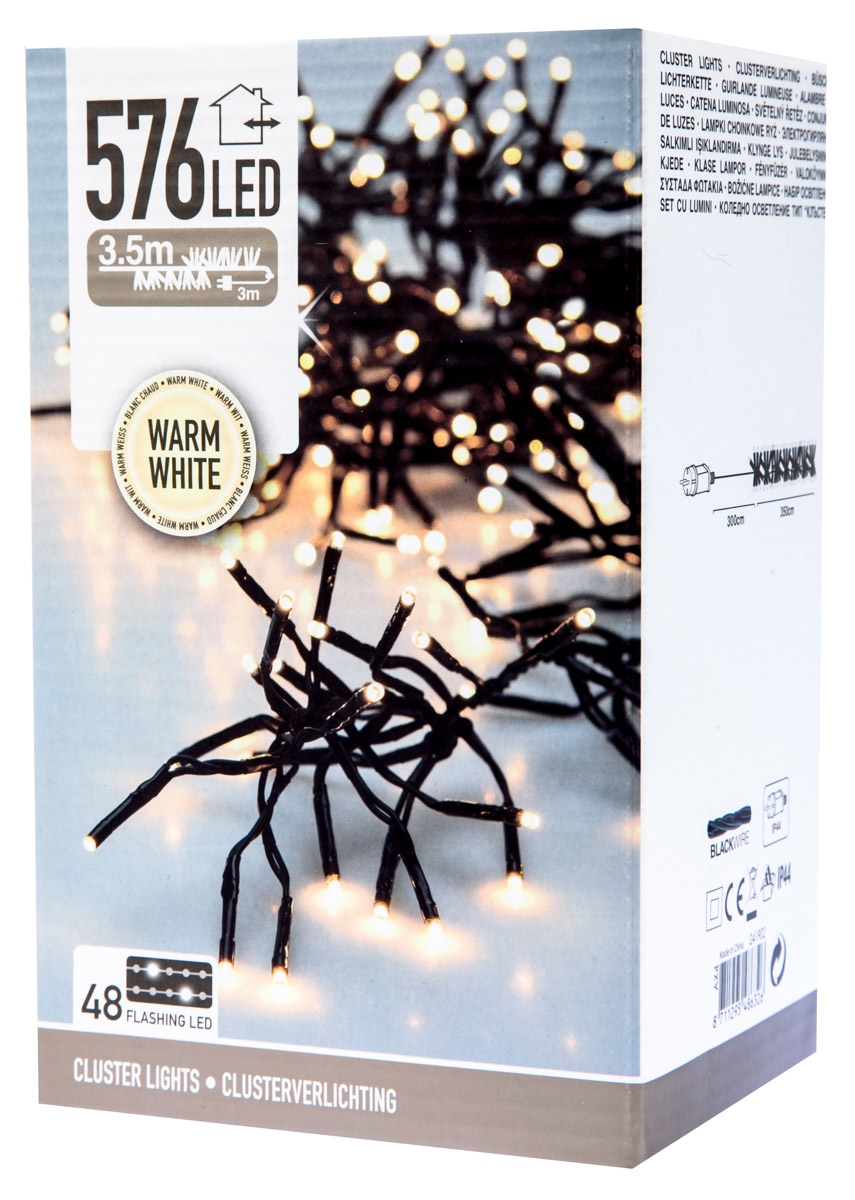 Řetěz světelný 576LED žlutá 1 ks