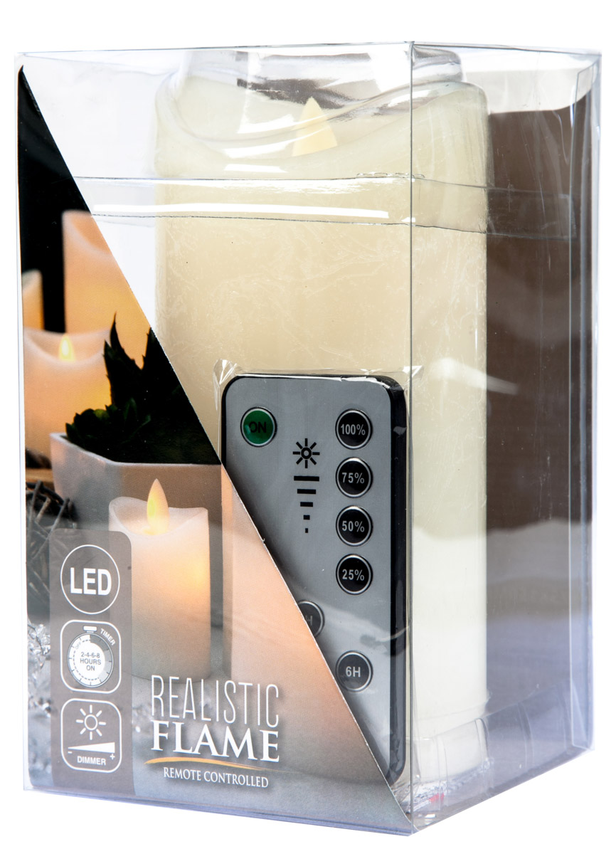 Svíčka reálný plamen LED 7,5 x 15 cm 1 ks