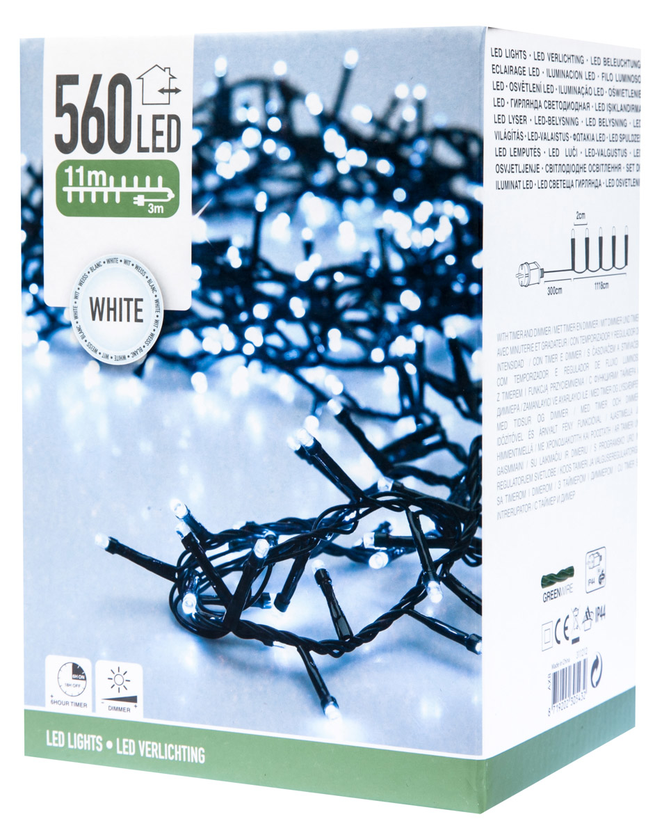 Řetěz světelný LED 560 bílá 1 ks