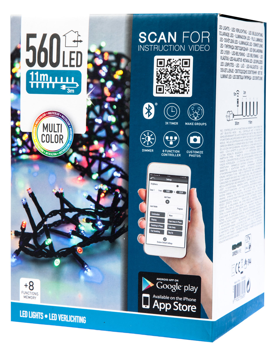 Řetěz světelný 560LED barevný 1 ks