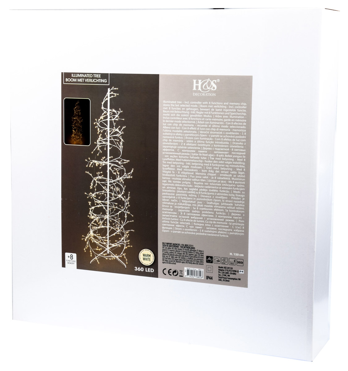 Strom LED spirála 360 světel 1 ks