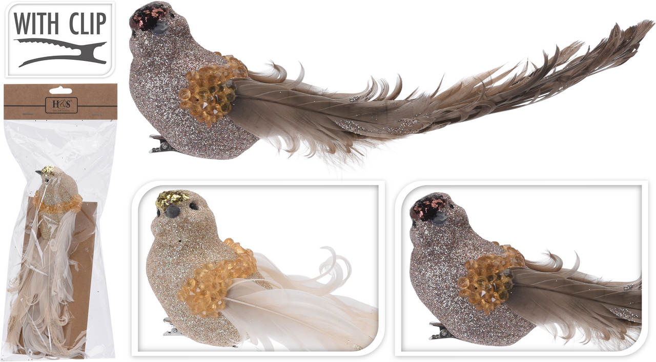 Pták na sponce 23cm 2 druhy 1 ks