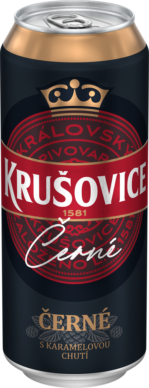 KRUŠOVICE Pivo černé 24 x 500 ml plech