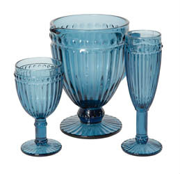 Sklo na sekt modré 1 ks