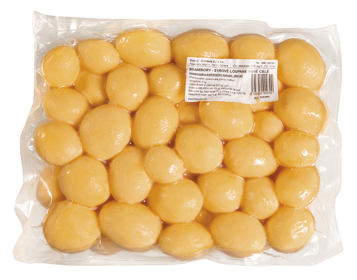 Brambory loupané syrové celé CZ chlaz. 5 kg