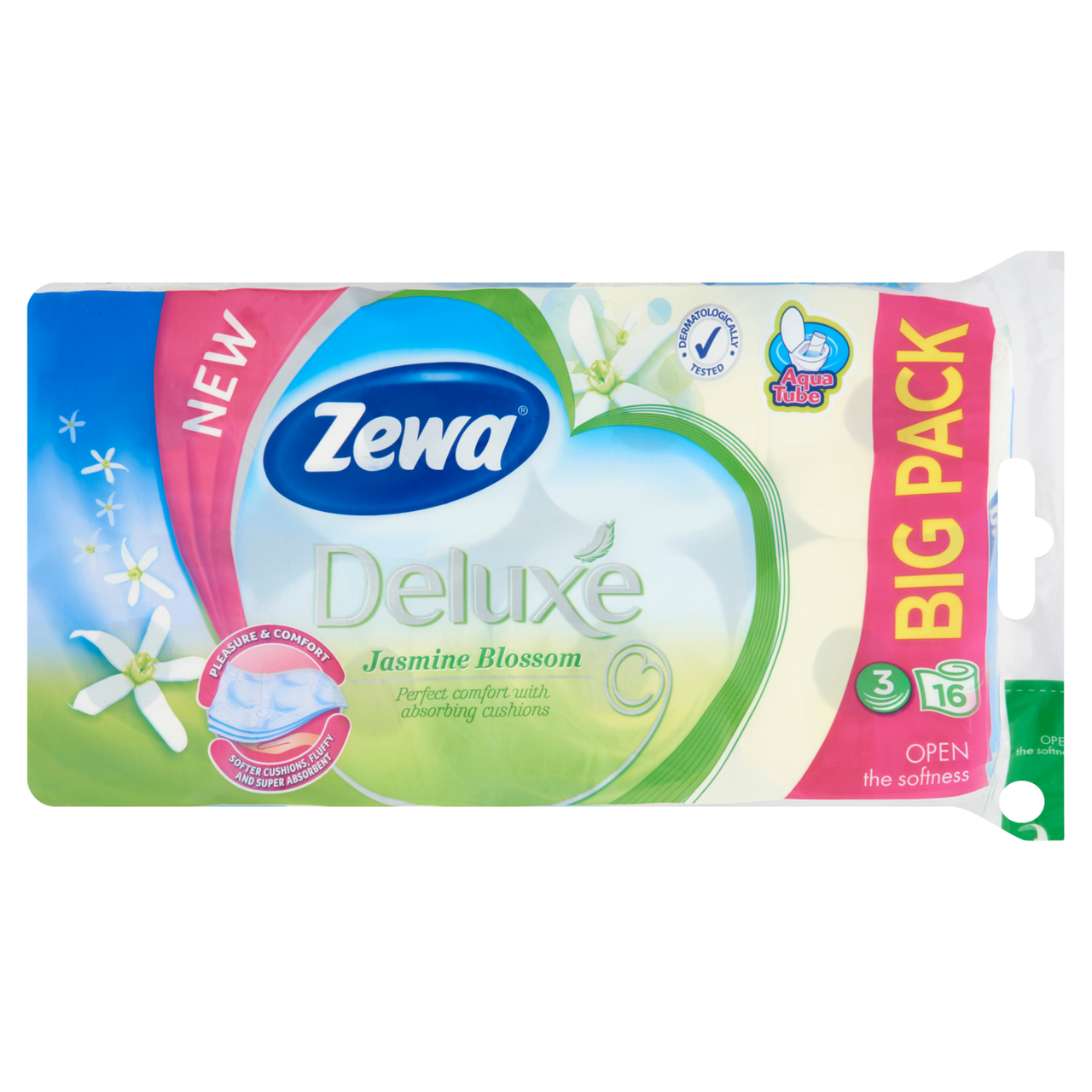 Zewa Deluxe Toaletní papír Jasmine Blossom 3vrstvý 19,3 m 16 ks