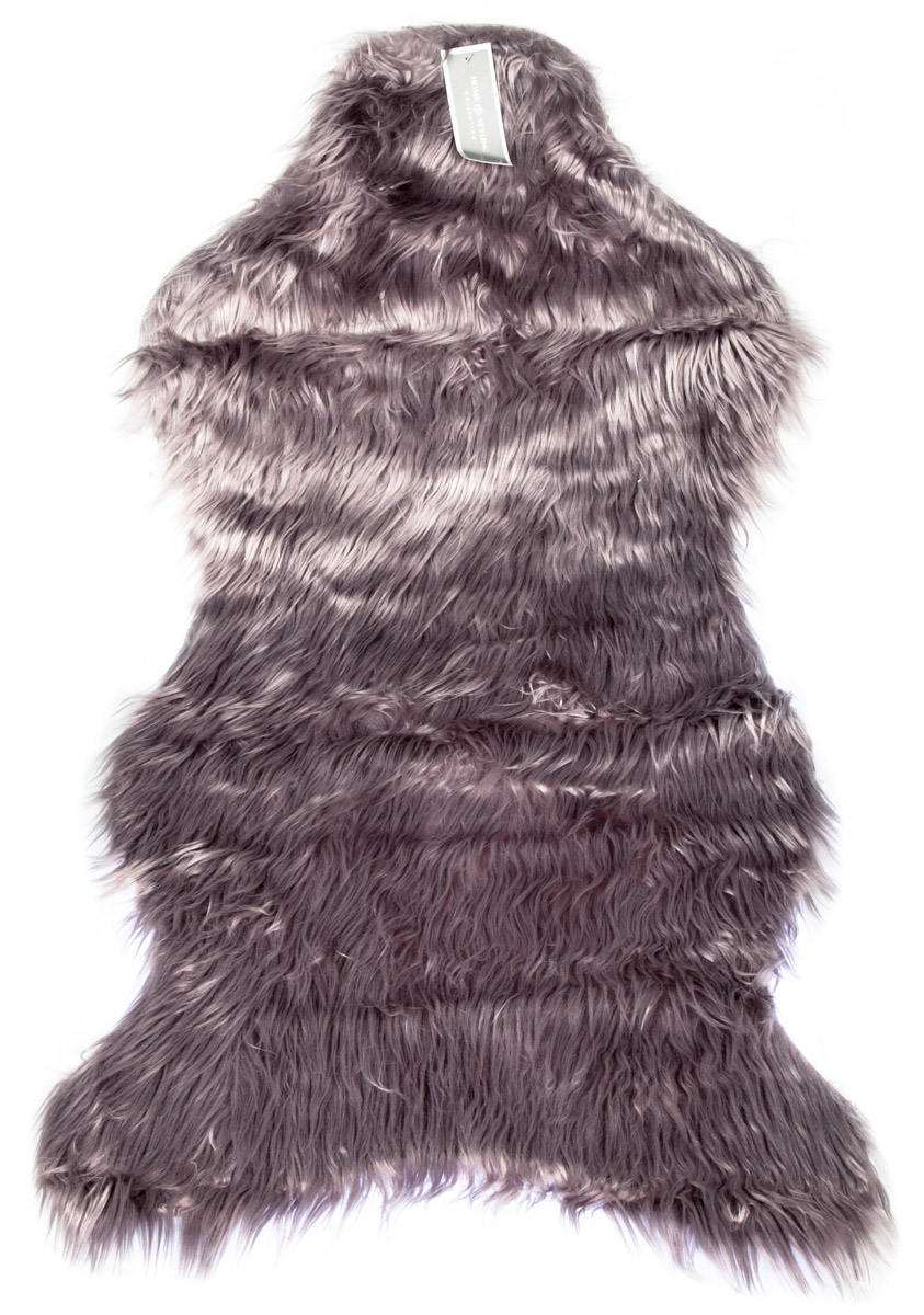 Koberec ovčí kůže 38 x 55 cm šedá 1 ks