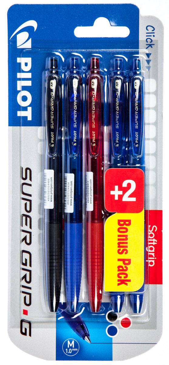 PILOT Pero kuličkové Super Grip-G 5 ks