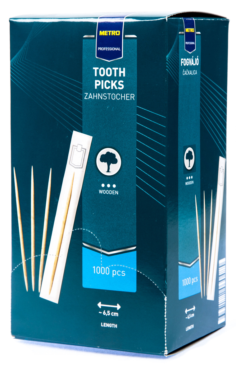 METRO PROFESSIONAL Párátka dřevěná kulatá 1000 ks
