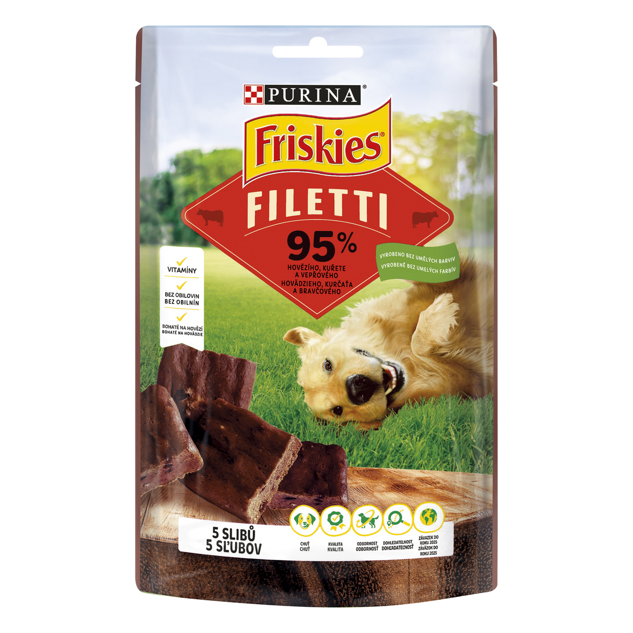 Friskies Filetti pamlsky pro psy hovězí,kuře,vepřové 70 g