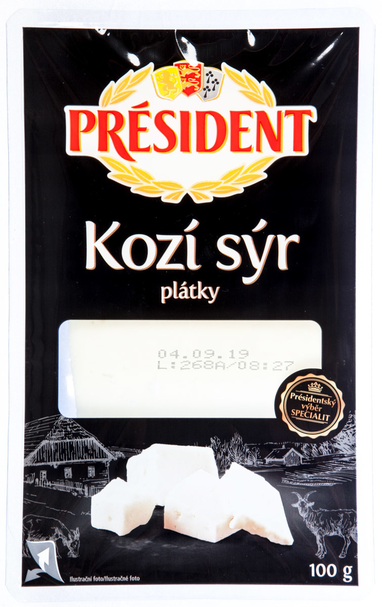PRÉSIDENT Kozí sýr plátky chlaz. 100 g