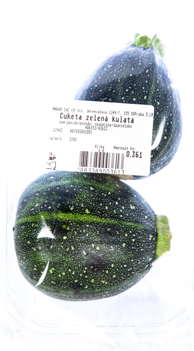 Cuketa zelená kulatá čerstvá váž. cca 1 kg