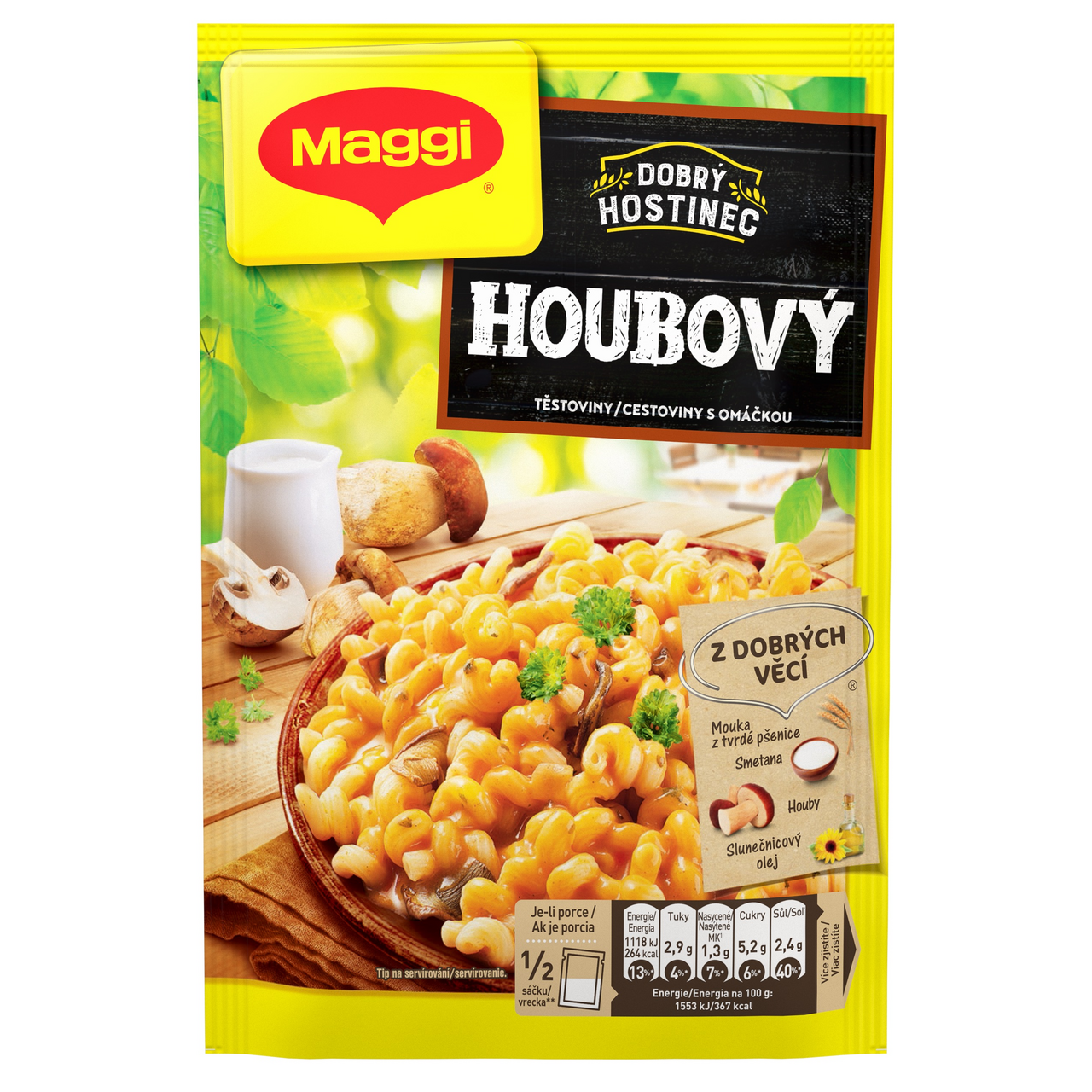 Maggi Dobrý Hostinec Houbový Těstoviny s omáčkou 144 g