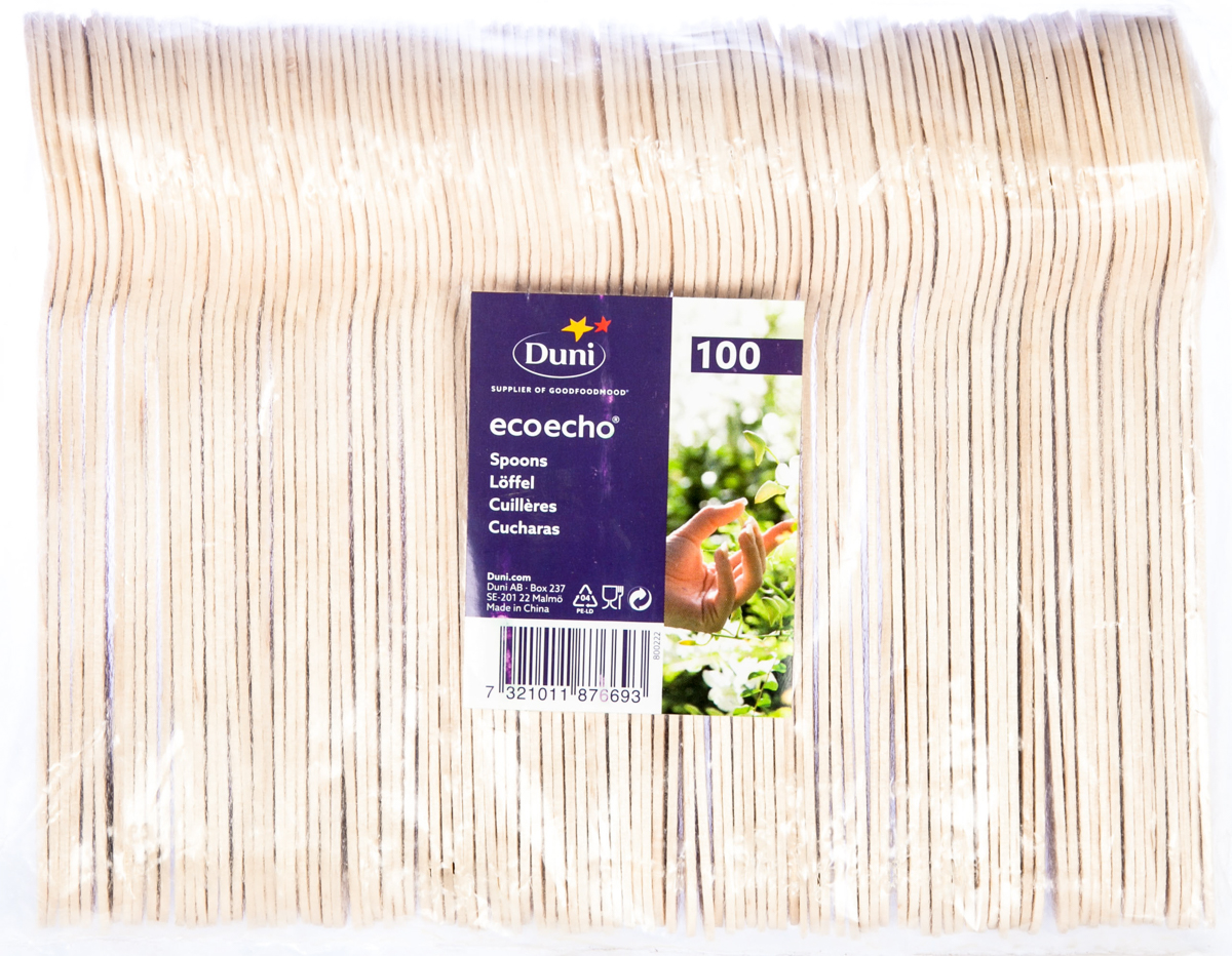 Duni Lžíce 16 cm dřevěná 100 ks