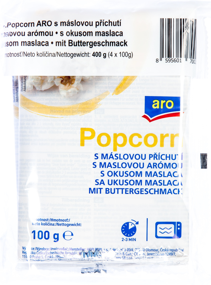 aro Popcorn Cz 100 g Máslový