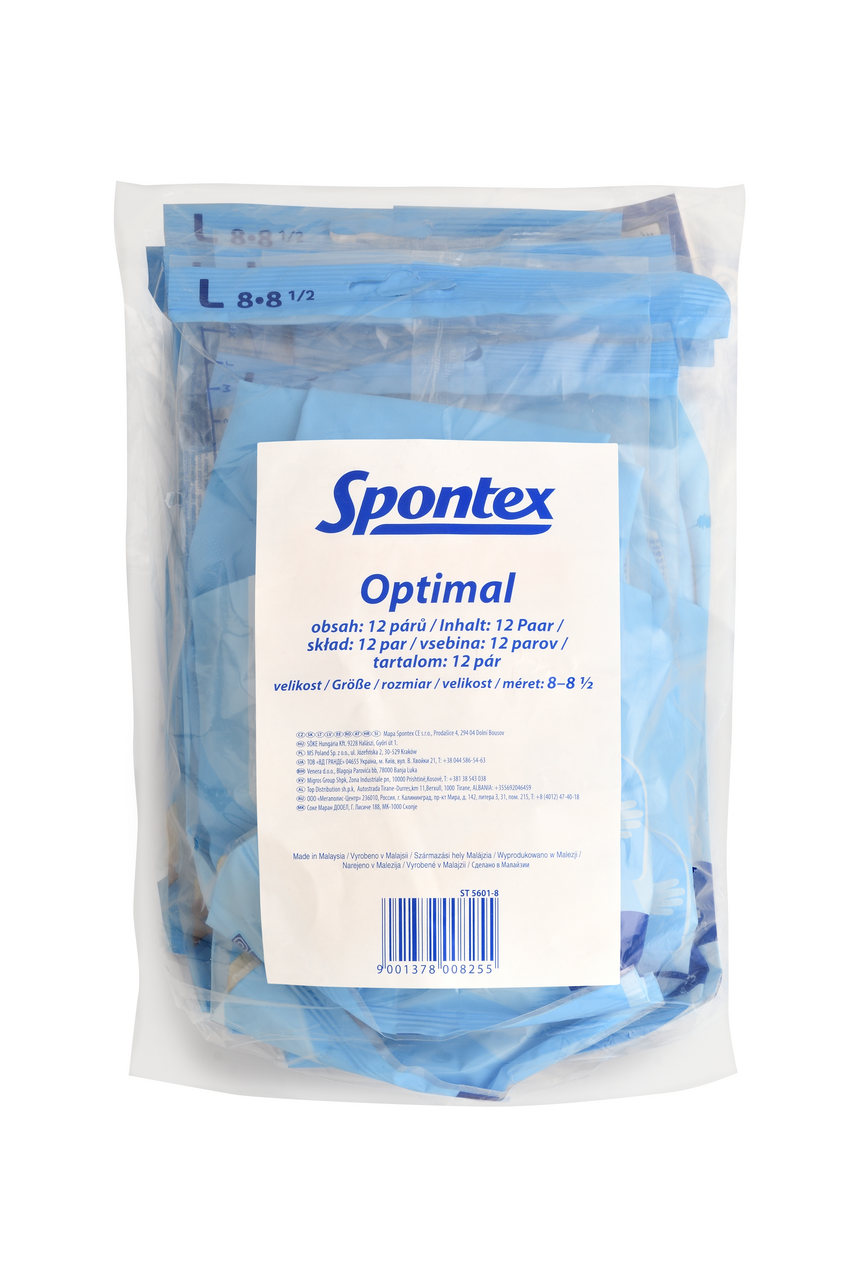 Spontex Rukavice gumové L 12 párů 1 ks