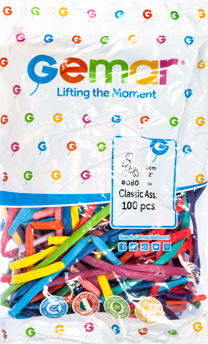 GEMAR Balónek modelovací barevný mix 150 cm 100 ks