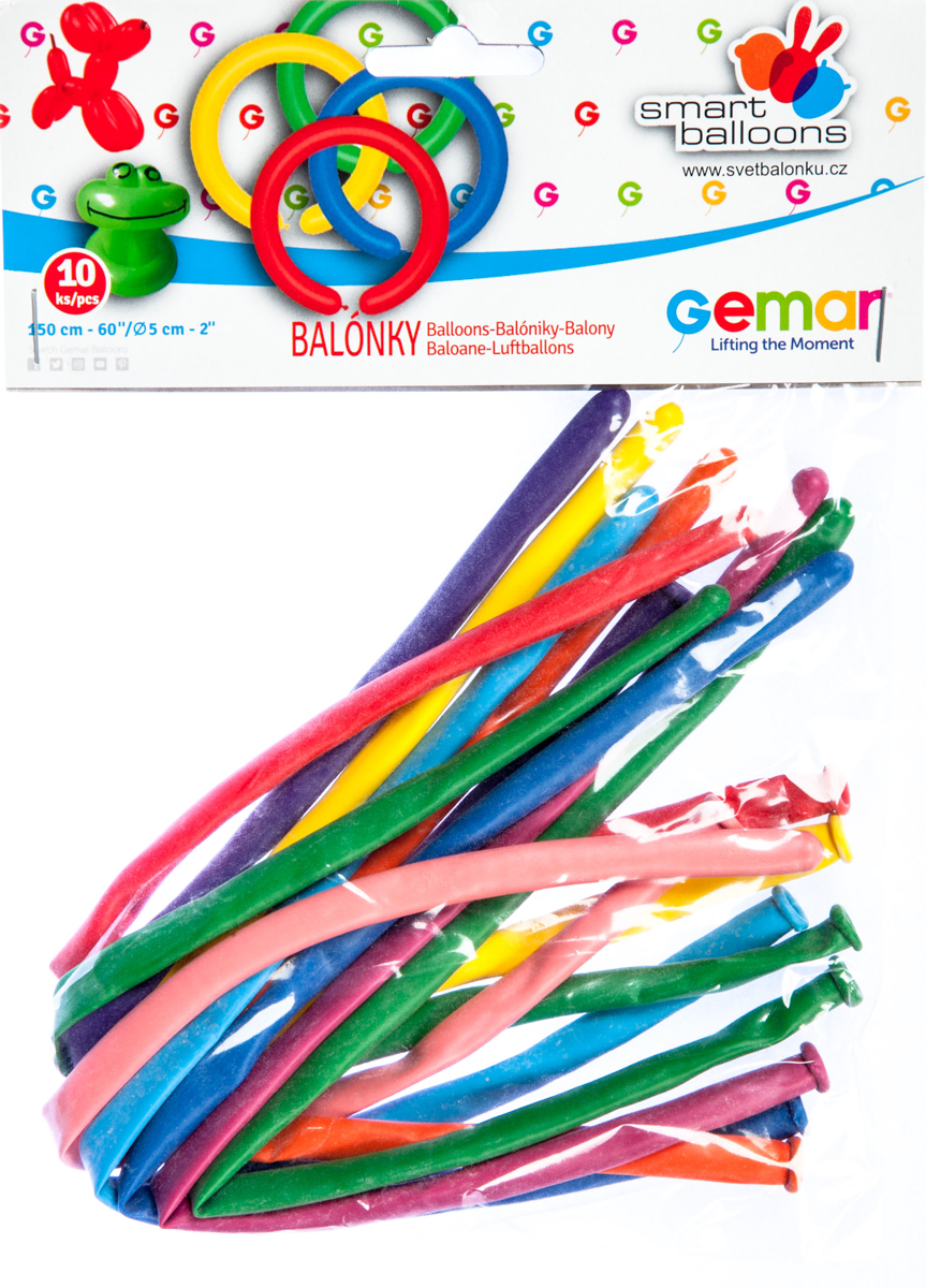 GEMAR Balónek modelovací barevný 150 cm 10 ks